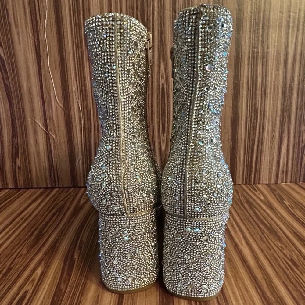 Hey Girl by Corkys “Bussin” rhinestone boots, size 11 - Picture 3 of 11